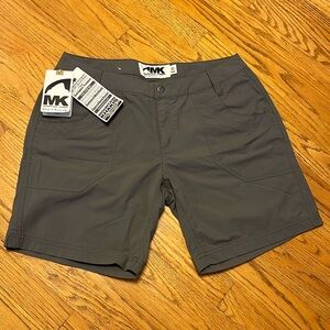 -Mountain Khakis Jackson Hole Wyoming Grey 8" Hiking Shorts Women's Size 6 NWT